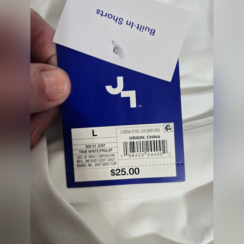 White Pleated Tennis Skirt Skort, Joy Lab Brand, Size Large, New With Tags - Picture 6 of 8